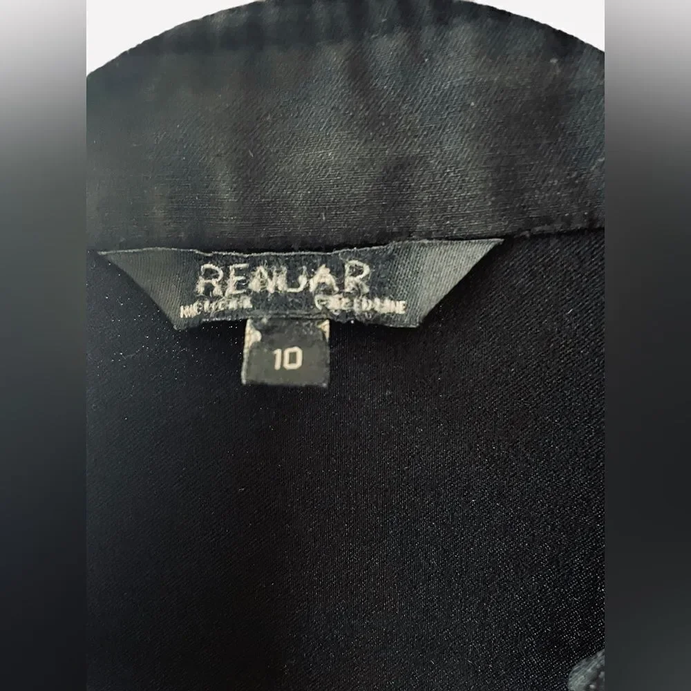 BLACK‎ JACKET WITH ZIPPER ACCENTS BY RENUAR, SZ 10
